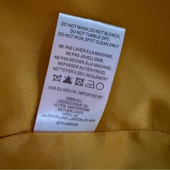 Hutch Sunny Faux Fur Coat mustard yellow size medium - Picture 4 of 8